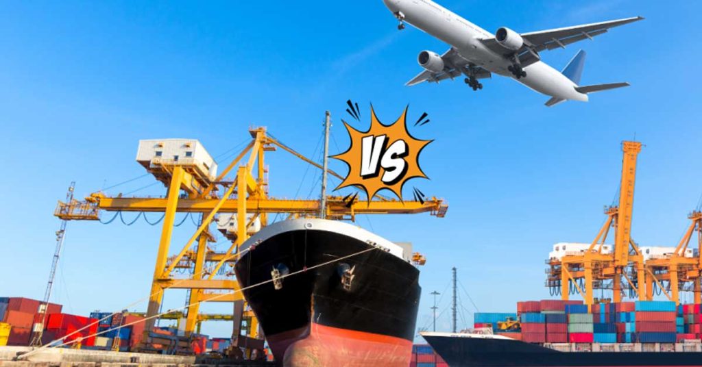 مقاله مقایسه حمل و نقل دریایی و هوایی
