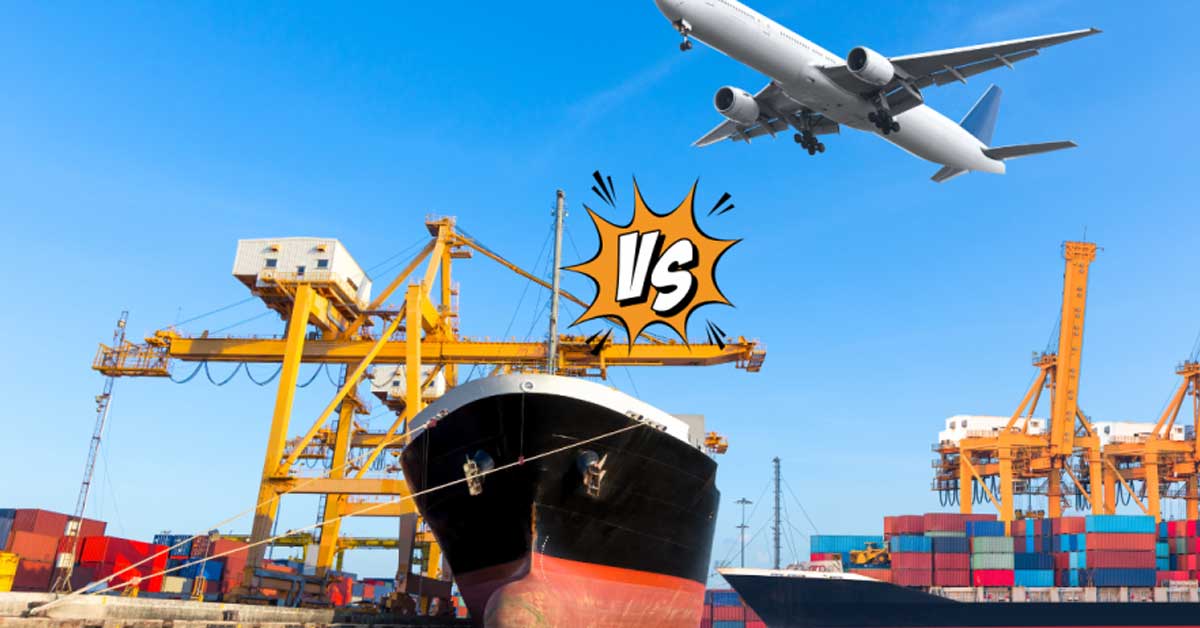 مقاله مقایسه حمل و نقل دریایی و هوایی